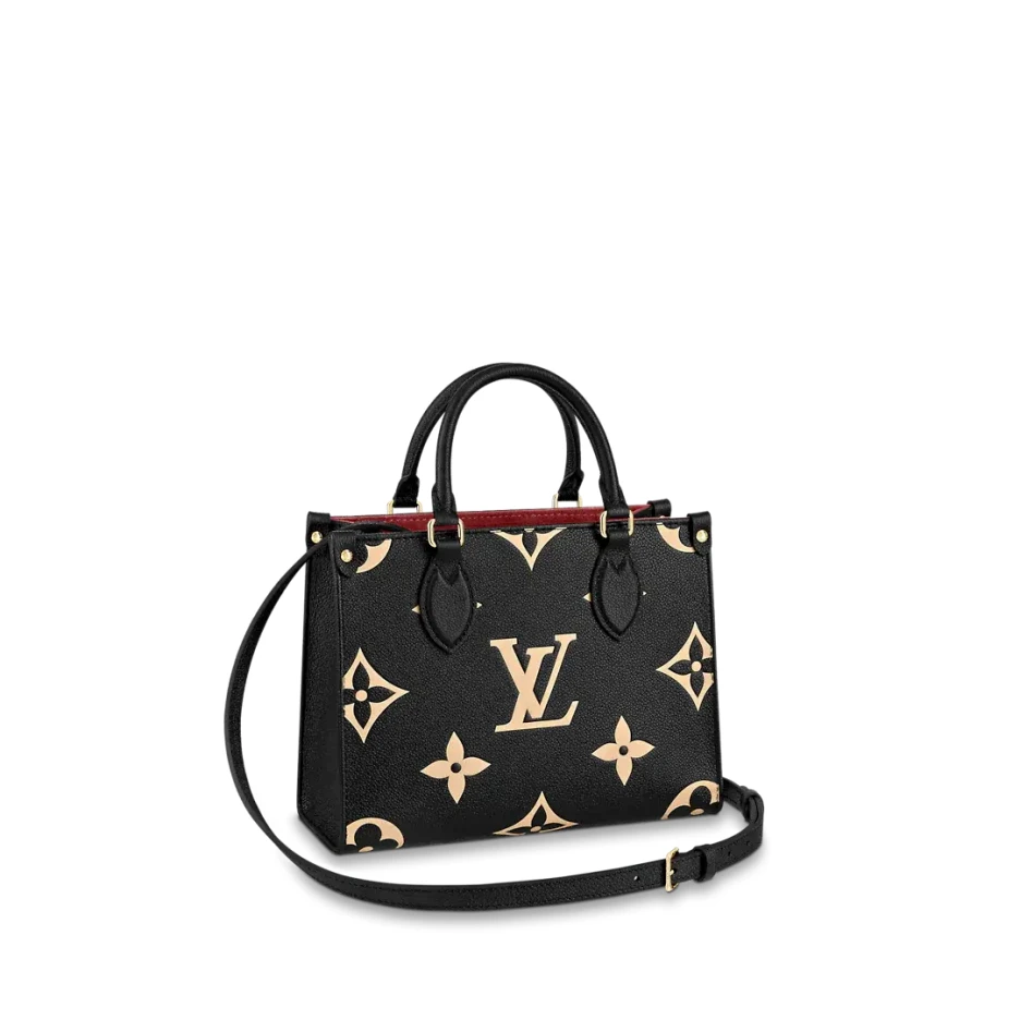 LV x YK OnTheGo PM Bag - Luxury Monogram Empreinte Leather Blue